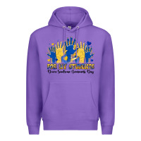 Purple for my students down sendrome awareness day Premium Hoodie - Artiststas