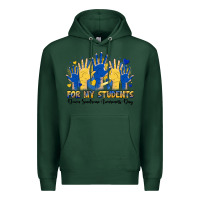 Sports Green for my students down sendrome awareness day Premium Hoodie - Artiststas