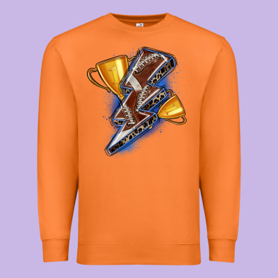 Premium Sweatshirt football lightning bolt