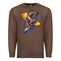 Chestnut football lightning bolt Premium Sweatshirt - Zillion Design Studio