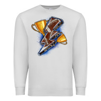 Dove Grey football lightning bolt Premium Sweatshirt - Zillion Design Studio