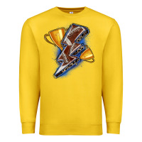 Lemon football lightning bolt Premium Sweatshirt - Zillion Design Studio