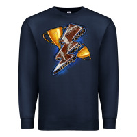 Navy football lightning bolt Premium Sweatshirt - Zillion Design Studio