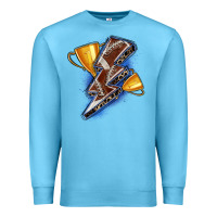 Ocean Blue football lightning bolt Premium Sweatshirt - Zillion Design Studio