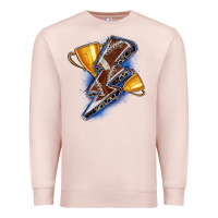 Pale Pink football lightning bolt Premium Sweatshirt - Zillion Design Studio