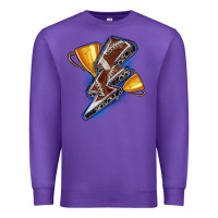 Purple football lightning bolt Premium Sweatshirt - Zillion Design Studio