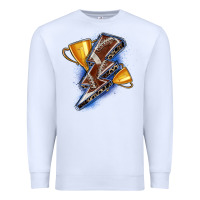 White football lightning bolt Premium Sweatshirt - Zillion Design Studio