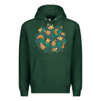 Sports Green christmas gingerbread cookies patch Premium Hoodie - BundleAndBundleShop