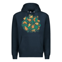 Navy christmas gingerbread cookies patch Premium Hoodie - BundleAndBundleShop