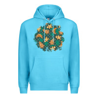 Ocean Blue christmas gingerbread cookies patch Premium Hoodie - BundleAndBundleShop
