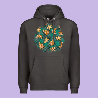 Christmas Gingerbread Cookies Patch Premium Hoodie Designed By Bundleandbundleshop