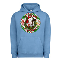 Pigment Pebble Blue Christmas cow bells ring are you listening Urban Hoodie - Artiststas