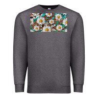 Charcoal Heather leopard daisy Premium Sweatshirt - RanaPortraitStore