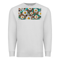 Dove Grey leopard daisy Premium Sweatshirt - RanaPortraitStore