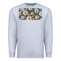 Heather Grey leopard daisy Premium Sweatshirt - RanaPortraitStore