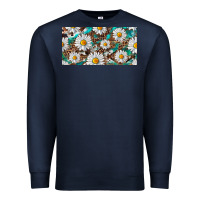 Navy leopard daisy Premium Sweatshirt - RanaPortraitStore