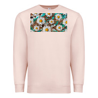 Pale Pink leopard daisy Premium Sweatshirt - RanaPortraitStore