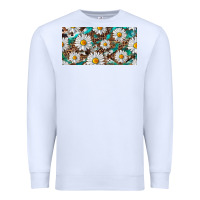 White leopard daisy Premium Sweatshirt - RanaPortraitStore