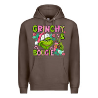 Coffee christmas characters and bougie Premium Hoodie - AdoDesignShop