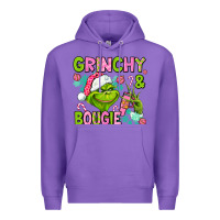 Purple christmas characters and bougie Premium Hoodie - AdoDesignShop