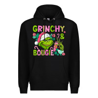 Black christmas characters and bougie Premium Hoodie - AdoDesignShop