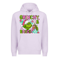 Lilac christmas characters and bougie Premium Hoodie - AdoDesignShop