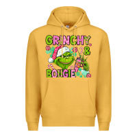 Mustard christmas characters and bougie Premium Hoodie - AdoDesignShop