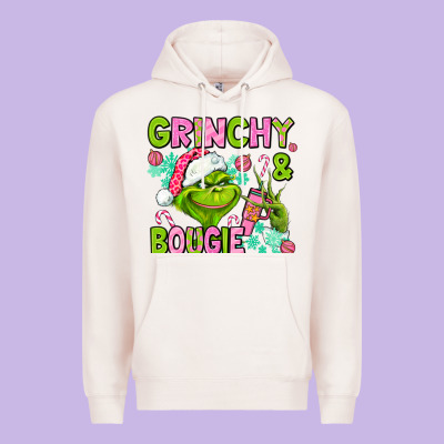 Christmas Characters And Bougie Premium Hoodie Designed By Adodesignshop