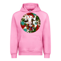 Fuchsia Pink Christmas cow gemstone Urban Hoodie - Artiststas