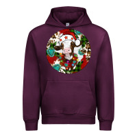 Mauve Wine Christmas cow gemstone Urban Hoodie - Artiststas