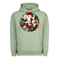 Pigment Oil Green Christmas cow gemstone Urban Hoodie - Artiststas