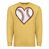 Antique Gold baseball heart Premium Sweatshirt - texasbilliewilder