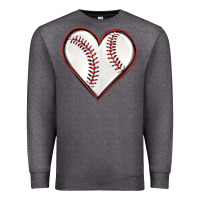 Charcoal Heather baseball heart Premium Sweatshirt - texasbilliewilder