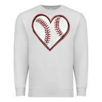 Dove Grey baseball heart Premium Sweatshirt - texasbilliewilder