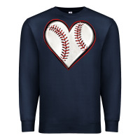 Navy baseball heart Premium Sweatshirt - texasbilliewilder