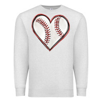 Oatmeal Heather baseball heart Premium Sweatshirt - texasbilliewilder