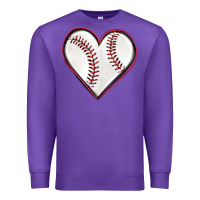Purple baseball heart Premium Sweatshirt - texasbilliewilder