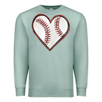 Seafoam baseball heart Premium Sweatshirt - texasbilliewilder