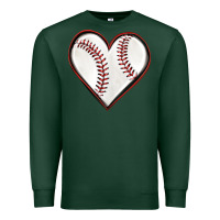 Sports Green baseball heart Premium Sweatshirt - texasbilliewilder