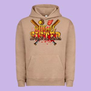 Softball Sister Urban Hoodie Designed By Adodesignshop