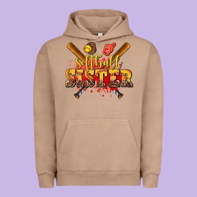 Softball Sister Urban Hoodie Designed By Adodesignshop
