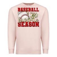 Pale Pink baseball is my favorite season Premium Sweatshirt - texasbilliewilder