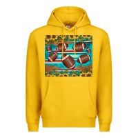 Lemon football turquoise sunflower Premium Hoodie - JahusDesignShop