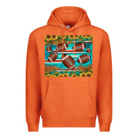 Carrot football turquoise sunflower Premium Hoodie - JahusDesignShop