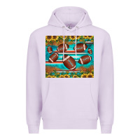 Lilac football turquoise sunflower Premium Hoodie - JahusDesignShop