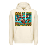 Tofu football turquoise sunflower Premium Hoodie - JahusDesignShop