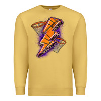 Antique Gold basketball lightning bolt Premium Sweatshirt - Zillion Design Studio