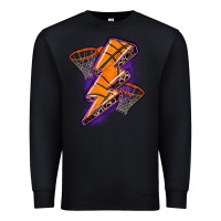 Black basketball lightning bolt Premium Sweatshirt - Zillion Design Studio