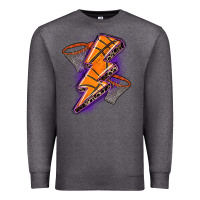 Charcoal Heather basketball lightning bolt Premium Sweatshirt - Zillion Design Studio