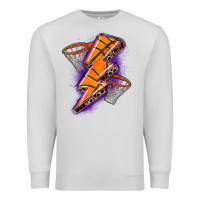 Dove Grey basketball lightning bolt Premium Sweatshirt - Zillion Design Studio